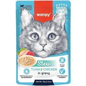 پوچ گربه ونپی گریوی  طعم تن و مرغ 70 گرم